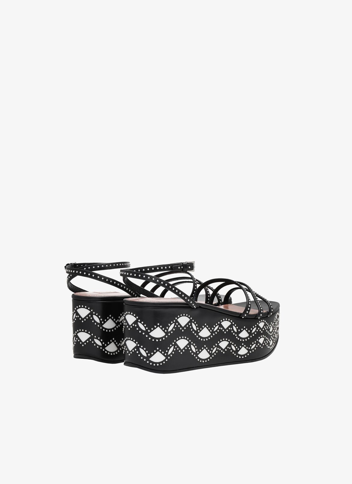 Sandals ALAÏA BLACK/WHITE SANDALS